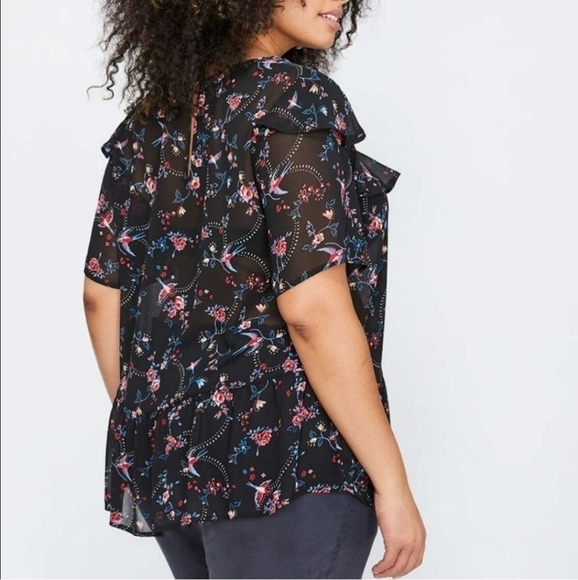 LOVE & Legend Frilled Printed Blouse Size 22 - Picture 2 of 11